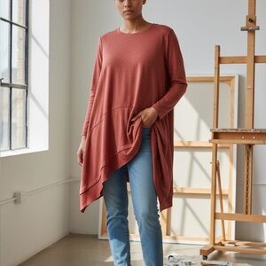 Logo Lounge Women’s Soft Salmon Shirt Top size 2XL Long Blouse